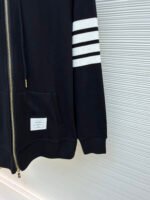 Thom Browne Classic Four-Stripe Zip-Up Sweatshirt - Image 8