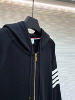 Thom Browne Classic Four-Stripe Zip-Up Sweatshirt - Image 17