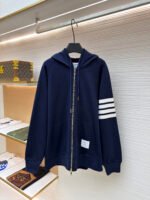 Thom Browne Classic Four-Stripe Zip-Up Sweatshirt