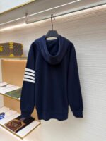 Thom Browne Classic Four-Stripe Zip-Up Sweatshirt - Image 3