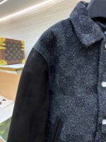 Louis Vuitton genuine leather beaded flocked checkered baseball jacket - Image 5