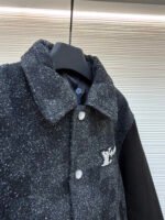 Louis Vuitton genuine leather beaded flocked checkered baseball jacket - Image 19