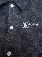 Louis Vuitton genuine leather beaded flocked checkered baseball jacket - Image 15