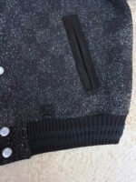 Louis Vuitton genuine leather beaded flocked checkered baseball jacket - Image 12