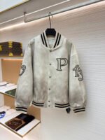 Prada leather flight jacket