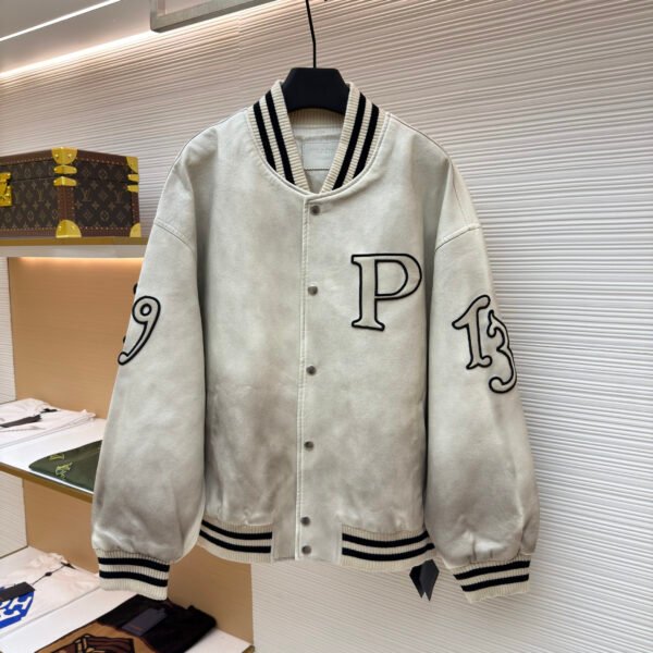 Prada leather flight jacket