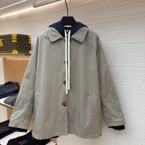 Miu Miu Embroidered Logo Long-Sleeve Reversible Jacket