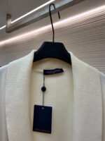 Louis Vuitton logo V-neck shawl long cardigan - Image 4