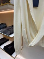 Louis Vuitton logo V-neck shawl long cardigan - Image 7