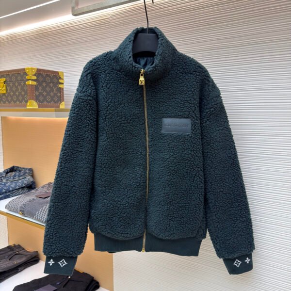 Louis Vuitton Teddy sheep and wool blend suede belted jacket
