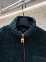 Louis Vuitton Teddy sheep and wool blend suede belted jacket - Image 4