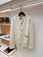 DIOR Friends Embroidered Cotton Blend Button Cardigan