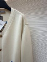 DIOR Friends Embroidered Cotton Blend Button Cardigan - Image 6