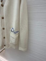 DIOR Friends Embroidered Cotton Blend Button Cardigan - Image 9