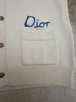 DIOR Friends Embroidered Cotton Blend Button Cardigan - Image 16
