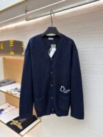 DIOR Friends Embroidered Cotton Blend Button Cardigan