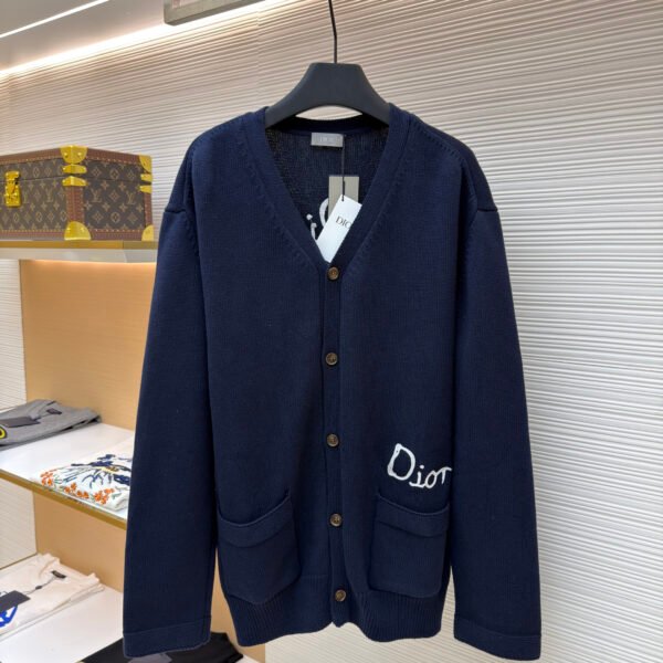DIOR Friends Embroidered Cotton Blend Button Cardigan