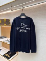 DIOR Friends Embroidered Cotton Blend Button Cardigan - Image 3