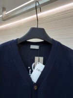 DIOR Friends Embroidered Cotton Blend Button Cardigan - Image 4