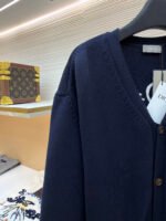 DIOR Friends Embroidered Cotton Blend Button Cardigan - Image 5