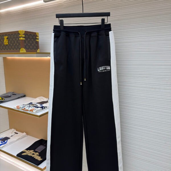 Louis Vuitton monogram embroidered drawstring trousers
