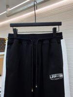 Louis Vuitton monogram embroidered drawstring trousers - Image 4