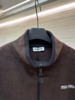 Miu Miu stand-collar fleece zip-up jacket - Image 4