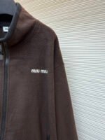 Miu Miu stand-collar fleece zip-up jacket - Image 6