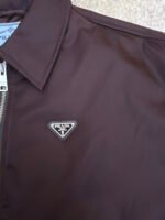 Prada triangle logo zippered pocket cotton jacket - Image 11