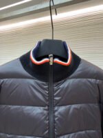 Moncler quilted wool patchwork down jacket - Image 4