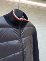 Moncler quilted wool patchwork down jacket - Image 8