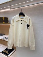 Ami Paris Heart Jacquard Sweater