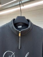Dior flocked print half-zip stand-up collar sweatshirt - Image 4