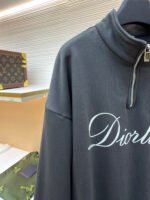 Dior flocked print half-zip stand-up collar sweatshirt - Image 5