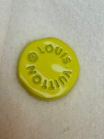 Louis Vuitton cartoon polka dot dog embroidered all-over leather-sleeved baseball jacket - Image 11