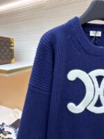 Celine Arc de Triomphe Terry Embroidered Crew Neck Sweater [Women's Clothing] - Image 5