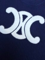 Celine Arc de Triomphe Terry Embroidered Crew Neck Sweater [Women's Clothing] - Image 12