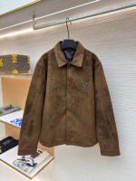 Louis Vuitton embroidered suede long-sleeved jacket/shirt