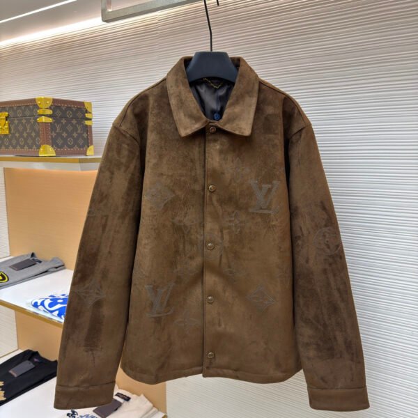 Louis Vuitton embroidered suede long-sleeved jacket/shirt