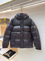 Burberry logo intarsia down jacket