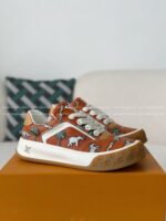 LOUIS VUITTON TILTED CANVAS LEATHER BOARD SHOES