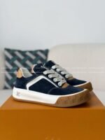 LOUIS VUITTON TILTED CANVAS LEATHER BOARD SHOES