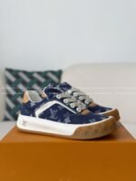 LOUIS VUITTON TILTED CANVAS LEATHER BOARD SHOES