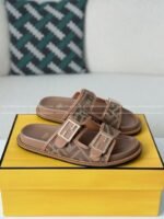 Fendi Jacquard Fabric Flip-flops