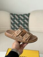 Fendi Jacquard Fabric Flip-flops - Image 9