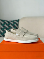 Hermes Faux Suede Loafers