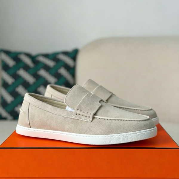 Hermes Faux Suede Loafers