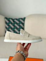 Hermes Faux Suede Loafers - Image 10
