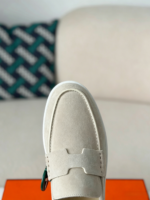 Hermes Faux Suede Loafers - Image 8
