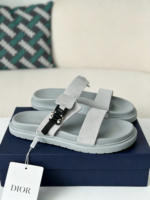 Dior Aqua Faux Suede Slippers